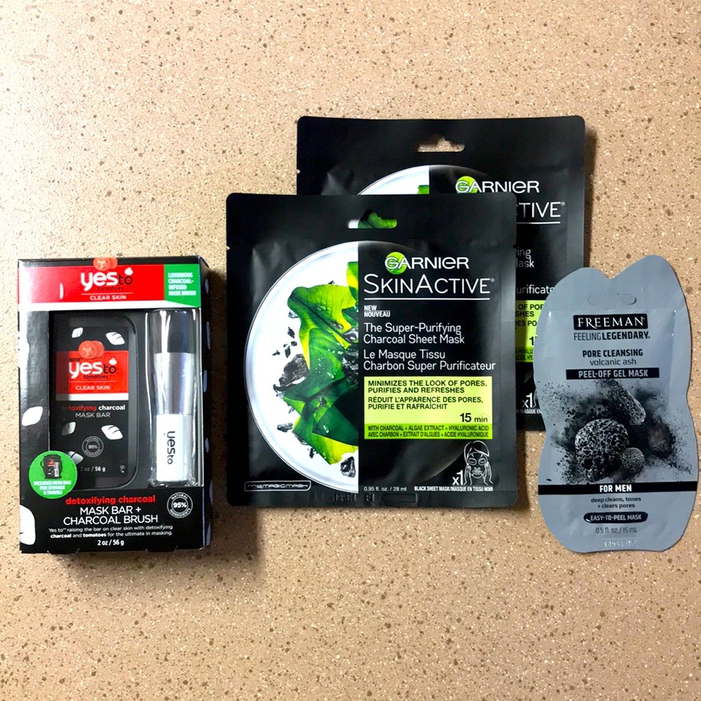 Charcoal Face/Skin Care Set (4 items)